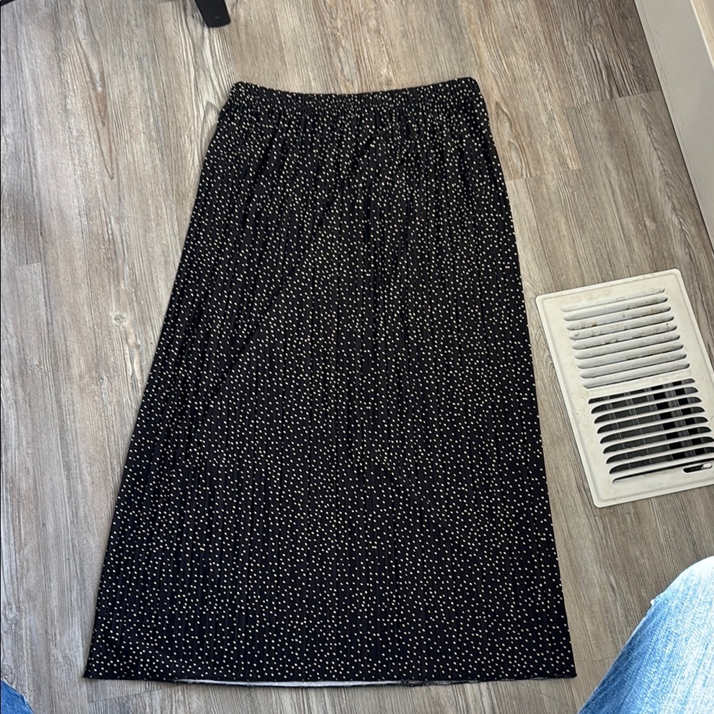 ❤️Zara Black and White Midi A-Line Skirt
